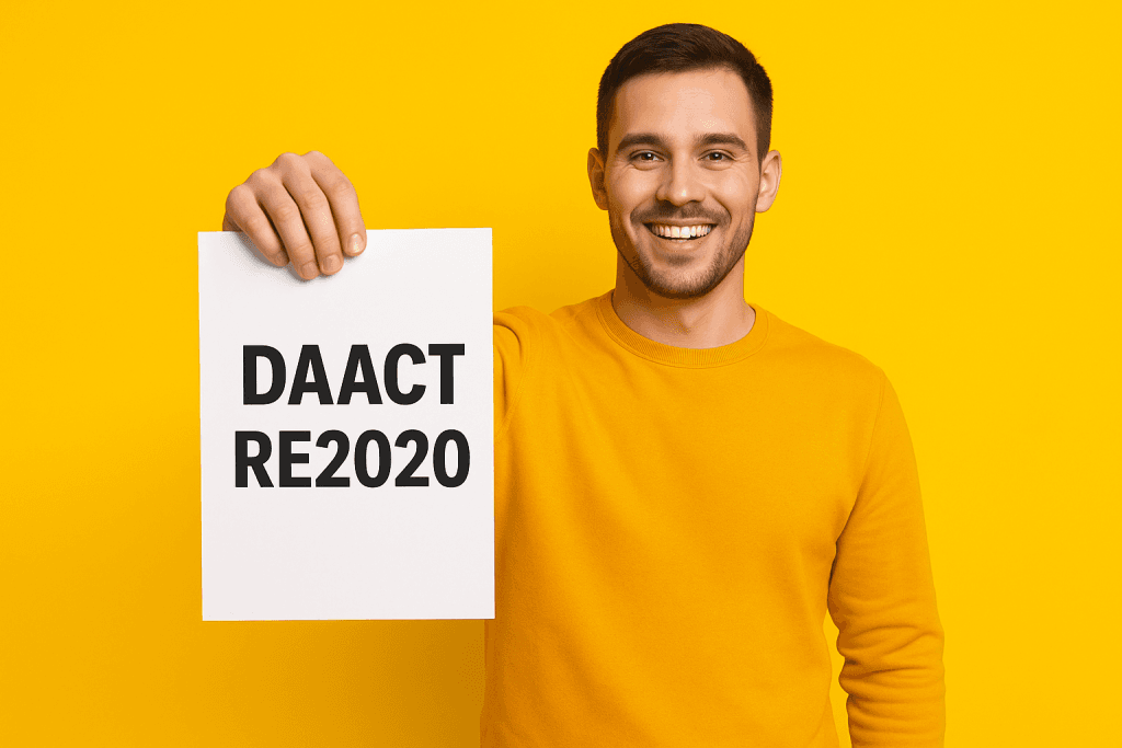 Homme souriant avec document DAACT