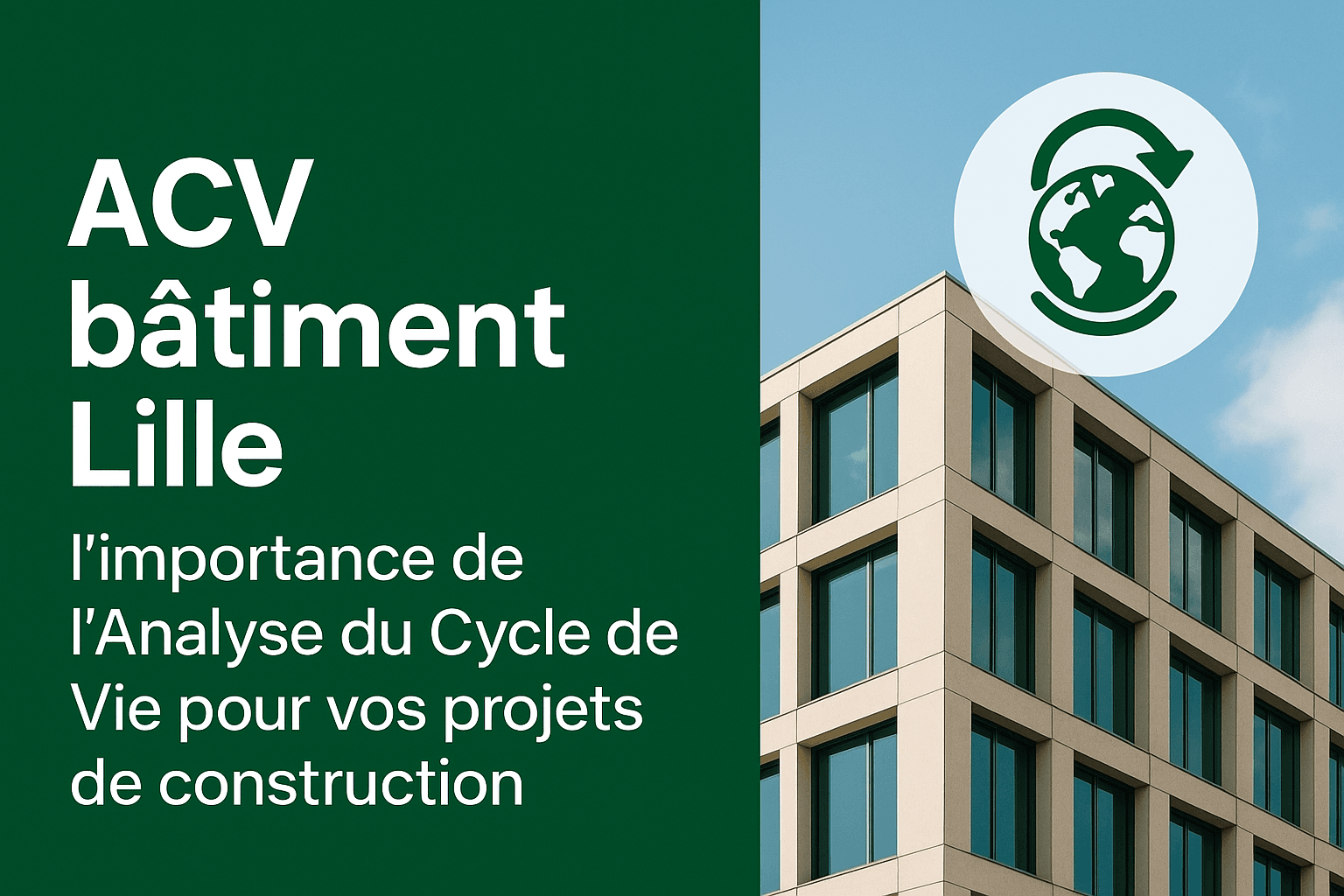 ACV bâtiment Lille : l’importance de l’Analyse du Cycle de Vie pour vos projets de construction